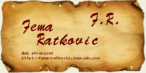 Fema Ratković vizit kartica